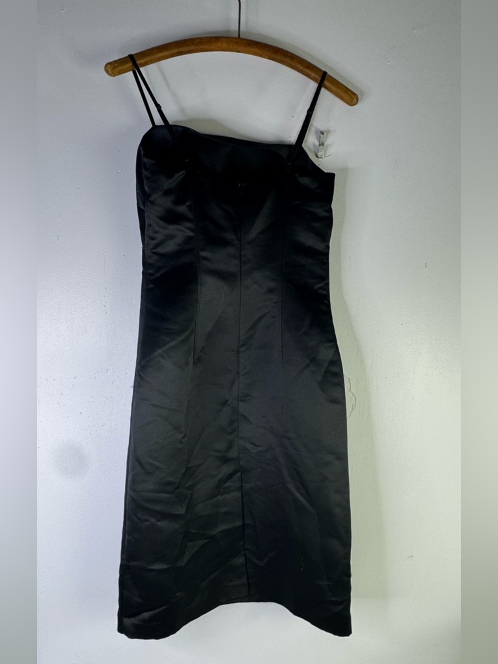 NWT Express Black Satin Y2K Dress size 1/2 - Picture 2 of 5